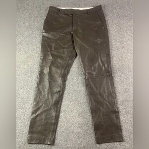 Coach Women’s Stretch Leather Lined Pants Size 6 Brown  NWOT $950